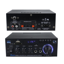 AK45 2Channel bluetooth Mini HIFI Power Amplifier Audio Stereo Amp Home Car FM
