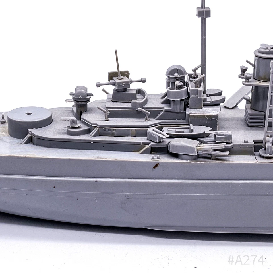 Modellismo Militare Nave da Guerra Nave Modello Barca di Plastica Grigio 39 CM - Immagine 4 di 4