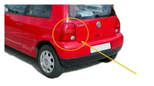 Schlußeuchte hinten links für Seitenwand -  VW Lupo