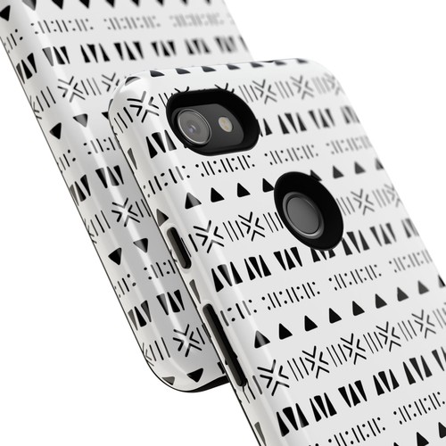 Black and White Southwestern Aztec Pattern Google Pixel Tough Cases - 第 112/131 張圖片