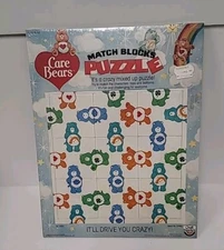 VINTAGE CRAFT MASTER CARE BEARS MATCH BLOCKS FRAME TRAY PUZZLE NEW