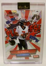 CJ STROUD RC #33 /35 COMIX PLAYOFFS 5TD'S FOOTBALL WILD CARD ALUMINATION 2023