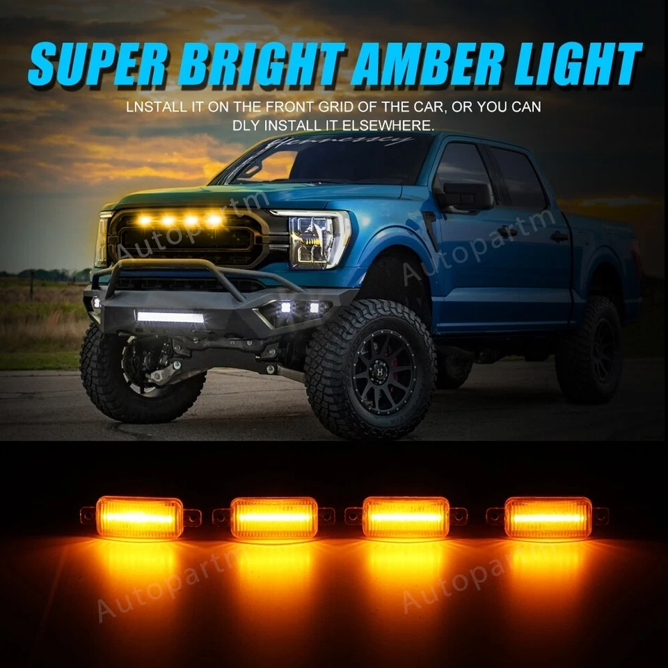 4x Kit de Luz de Corrida de LED Raptor Grille para Toyota Tacoma Tundra 4Runner Corolla - Imagem 2 de 4