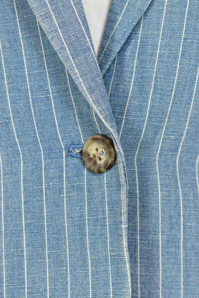 Новый JOIE $298 льна/хлопка Gabrianna куртка/блейзер в стирке индиго синий размер 4 - Изображение 4 из 4