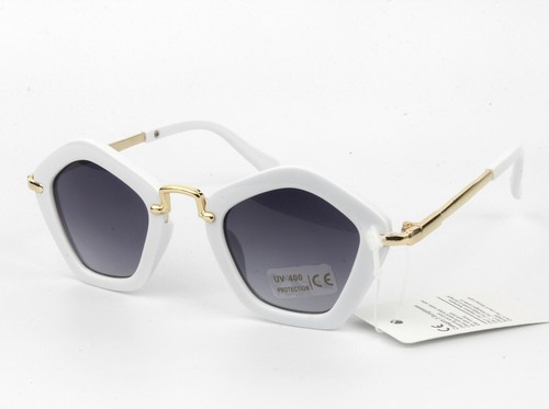 Kids Children Girls Boys Sunglasses Pentagon Oval Fun Shape UV400 - Picture 3 of 7