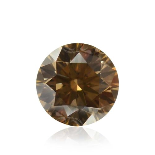 Diamante colore marrone 0,32 carati taglio rotondo naturale VS2 chiarezza, certificato IGI - Foto 1 di 10