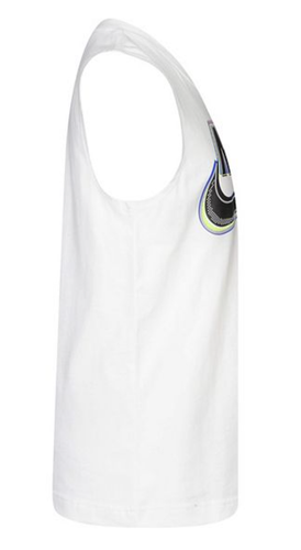 Boy's Nike Swoosh Logo Graphic Crew Neck Muscle Tank Top White NWT Size 6 - Picture 4 of 4