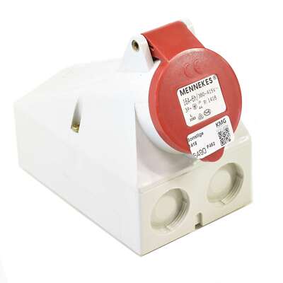 Mennekes CEE Wall Box 16A IP44 4-Pin 16A-6h -new-