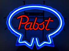 PABST BLUE RIBBON BEER LED BAR SIGN MAN CAVE GARAGE DECOR PBR LIGHT NEW