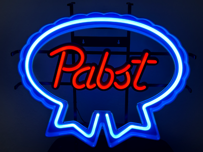 PABST BLUE RIBBON BEER LED BAR SIGN MAN CAVE GARAGE DECOR PBR