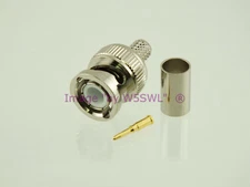 BNC Male Crimp Coax Connector RG-8X LMR240 2-Pack by W5SWL