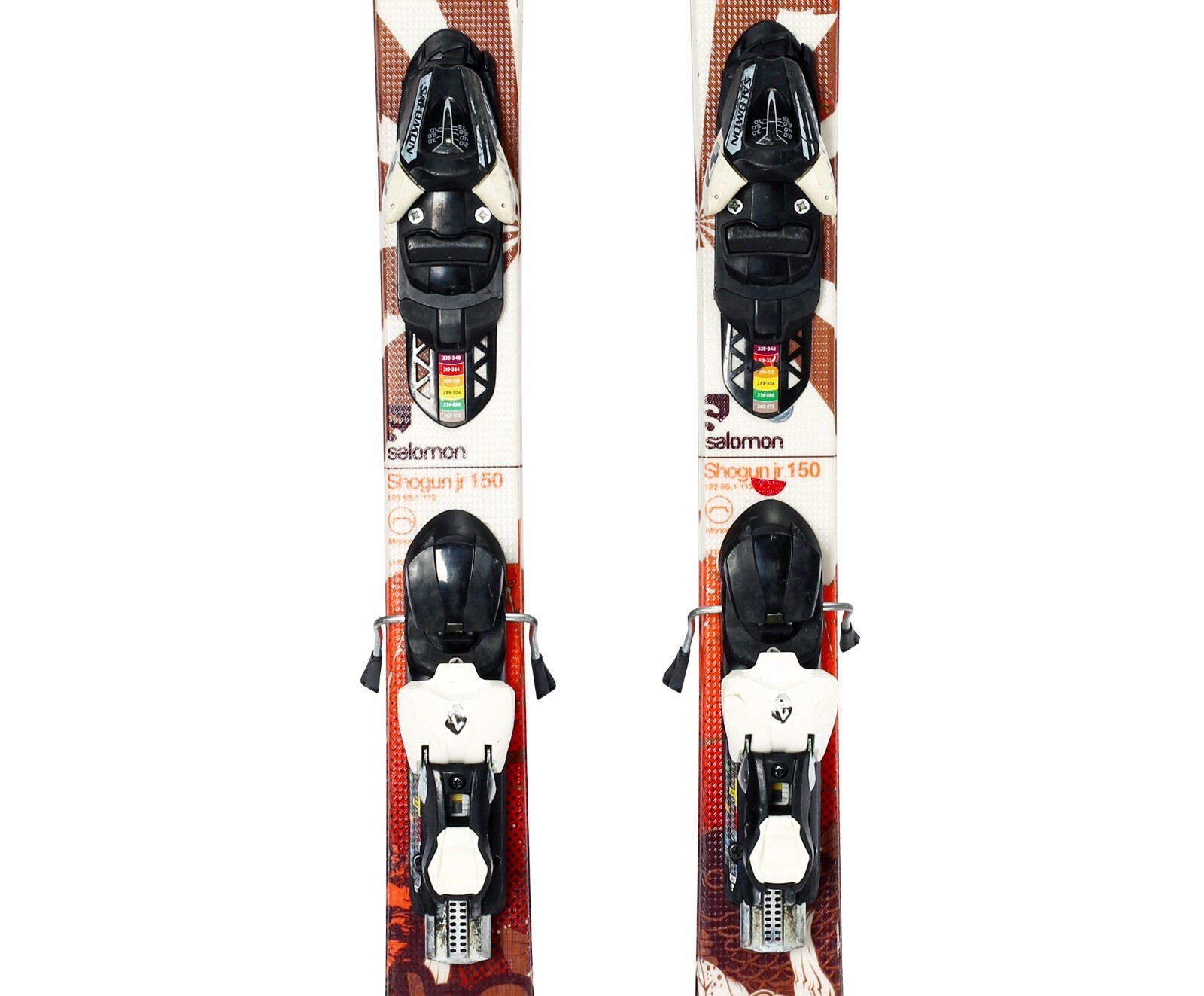 Ski Usati SALOMON "SHOGUN" Taglia: 140 Cm = 1 Metro 40 + Fissaggi