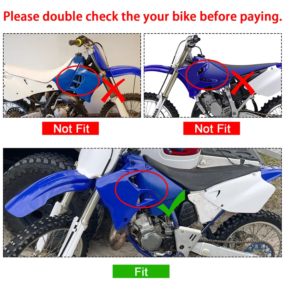 NUEVO Kit de carenado de plástico para Yamaha YZ125 YZ250 1996 1997 1998 1999 2000 2001 Foto 3 de 4