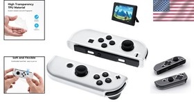 Anti-Slip Transparent TPU Cover for Switch JoyCon Controllers - Durable & Clear
