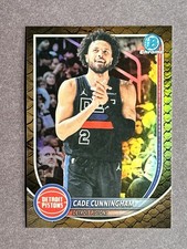 2025/26 Bowman Chrome Cade Cunningham #BCV-74 Reptilian Refractor Pistons