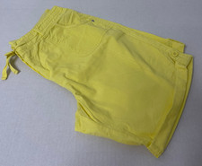 Shorts Womens Size 15 BHS Yellow Cotton Cargo Style Elasticated Back  Turnups