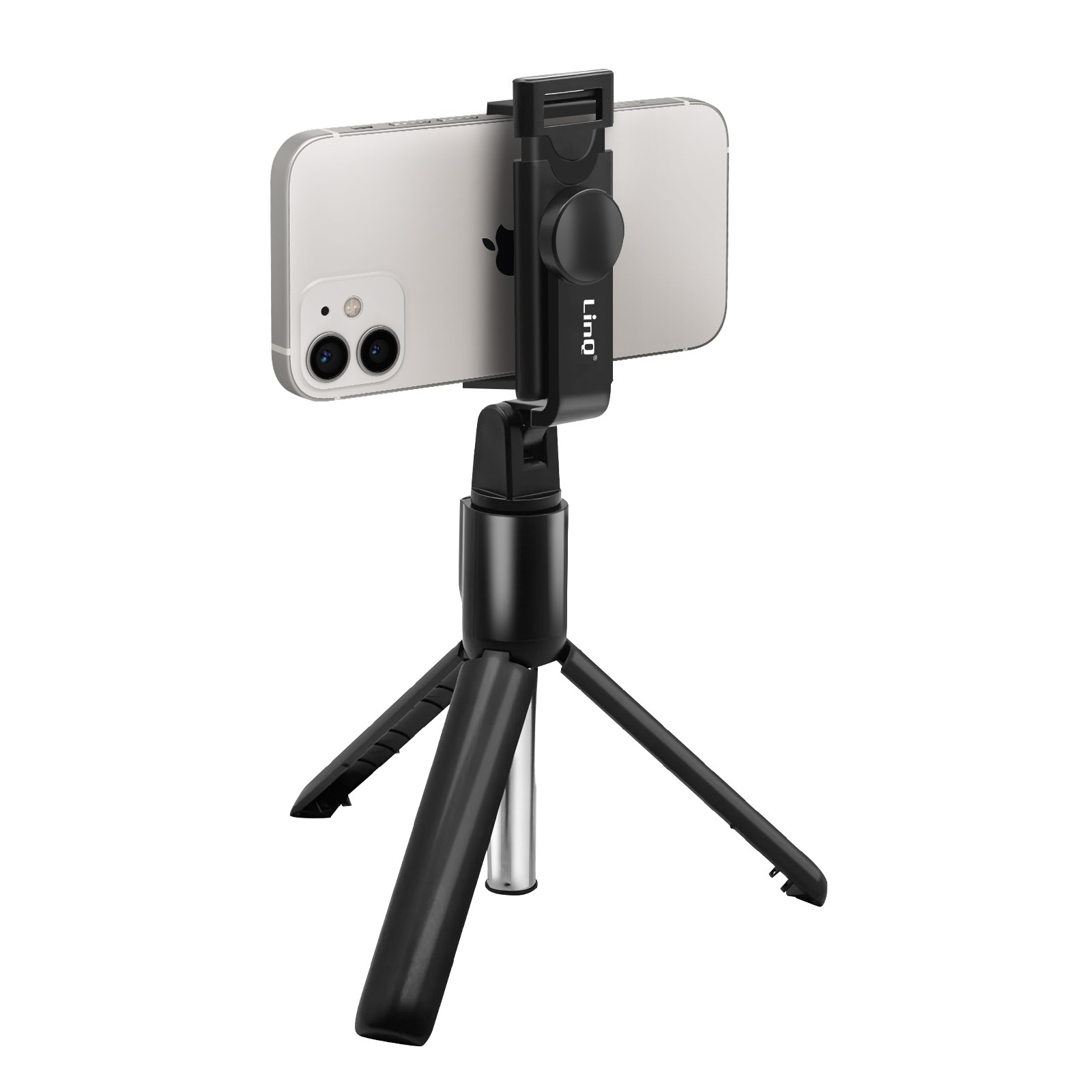 Perche à selfie LinQ avec trépied extensible et télécommande noir