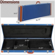 Glarry 39" Electric Guitar Hard-Shell Protective Case with Lock Latch Padding