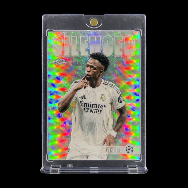 VINI JR. SILVER REFRACTOR HOLO 2025-26 Topps Chrome Silence Card - Real Madrid