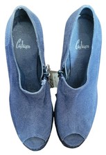Castaner Espadrille Open Toe Canvas Wedge Casual Shoes Blue Size 5 UK