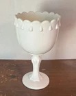 Vintage Milk Glass Compote Indiana Glass Teardrop Pattern