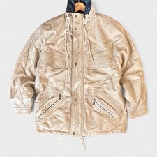 Vintage Wilsons Leather Thinsulate Jacket Men s M Beige Bomber Parka Coat 90s