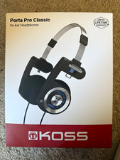 Koss Porta Pro Classic On-Ear Headphones 3.5mm 35mm Black/Silver 4ft