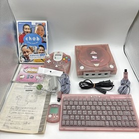 Hello Kitty Dreamcast Pink Skeleton Console Keyboard Mic Tested Japan Limited