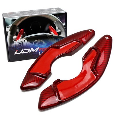 Red Carbon Steering Wheel Larger Paddle Shifter Extension For Lexus IS RC NX CT