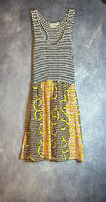 Anthropologie Porridge Dress with Really Fun Graphic Design in Yellow Black