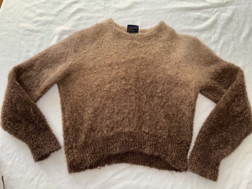 Queen of Saba Royal Fashion Wool Sweater Cropped Browns Vintage EUC - Picture 2 of 5
