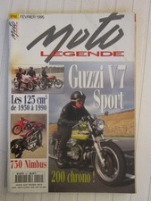 MOTO LEGENDE N°44 /Guzzi V7 sport/ 750 Nimbus/ 125 cm3 de 1950 à 1990+ poster