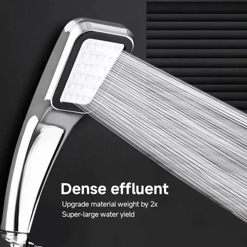 300 Holes High Pressure Square Handheld Shower Head Water Saving Rainfall Nozzle - Picture 3 of 6