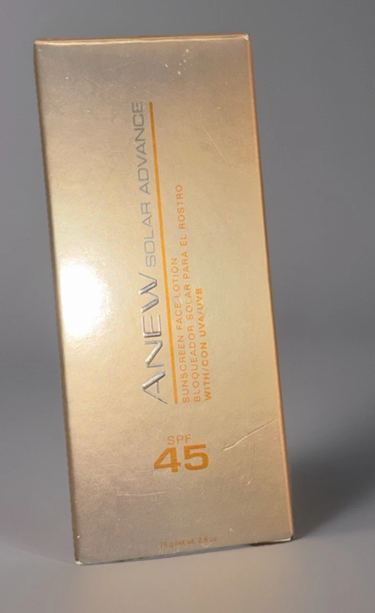 Avon Anew Solar Advance SPF 45 Sunscreen Face Lotion 2.6 oz UVA/UVB NIB