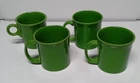 FIESTA WARE Lot of 4 Homer Laughlin HLC Mugs. 8oz. 1 Ring and 3 Ear Handles.