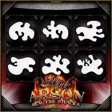 Real Fire Airbrush Stencil Template for Art  Craft Projects - DIY Design Tool