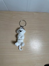 3D Dog Keychain White PLA Material Unique Design Accessory