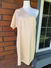 Alice + Olivia Off the Shoulder Dress Cocktail One Shoulder | Champagne | Medium