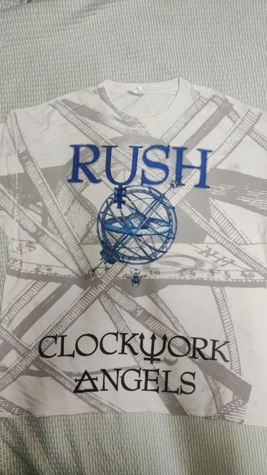 RUSH Clockwork Angels Promo All Over Print White Concert T Shirt 2012 size XL - Image 4 of 4
