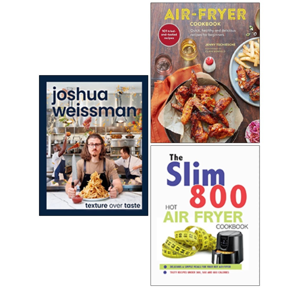 Slim 800 Hot Air PB,Air-Fryer Cookbook,Texture Over Taste 3 Books Collection Set