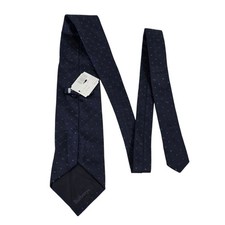 NWT Burberrys Silk Tie Navy Blue Green Dot Pattern Made in Italy Men's Power