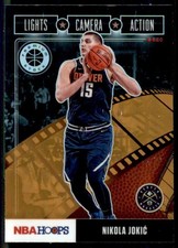 2019-20 Hoops Premium Stock Lights Camera Action Orange Nikola Jokic #28