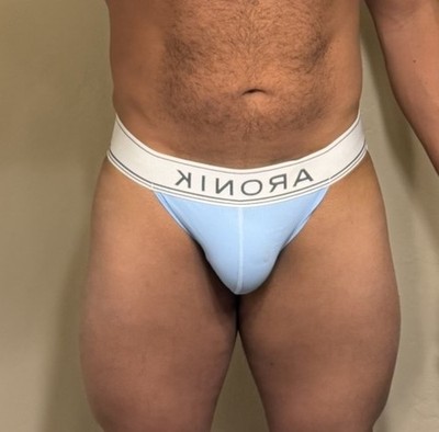 ARONIK Men's Solid jockstrap Light Blue White Pack Comfortable Fit