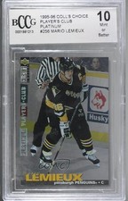 1995-96 Collector's Choice Platinum Player's Club Mario Lemieux BCCG 10 HOF 0i5j