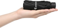 Compact Travel Umbrella with Case Sun Rain Lightweight Small and Compact Suit fo
