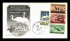 Dr Jim Stamps FDC 1957 Wildlife Conservation Combo The Aristocrats Cachet