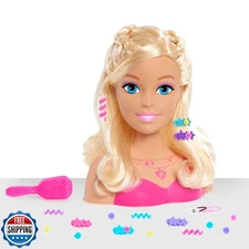 Barbie Fashionistas 8-Inch Styling Head, Blonde, 20 Pieces Include Hair Styli