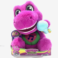 Fisher-Price Barney's World SING-ALONG Barney Plush 10.5" Purple Dinosaur Mattel