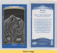 2017 Upper Deck Goodwin Champions Black & White Mini Royal Blue Rhino #116