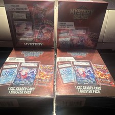 x4  Pokémon Mystery Gems 1 CGC Graded Card & 1 Booster Pack 2025 New Sealed Box 